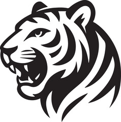 International Tiger Day, Tiger head silhouette vector