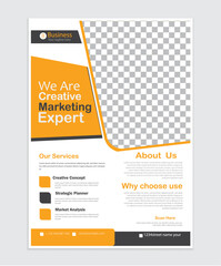 Creative and modern business flyer design layout.
