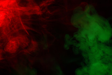 Green steam on a black background.
