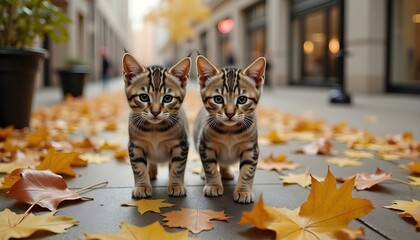 cat in autumn