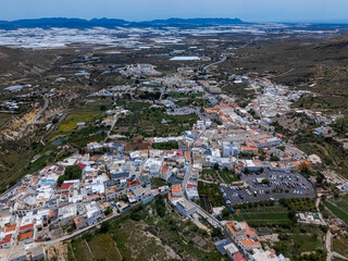 Naklejka premium Aerial view of Níjar, Almería province, Andalusia, Spain
