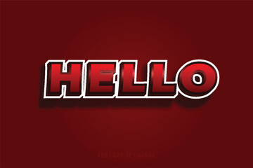 text effect hello illustration