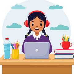 Schoolboy and girl Playing  in the Playground: A Vector Illustration of Childhood Fun editable art design 