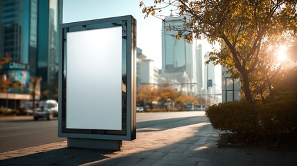 blank billboard on the street