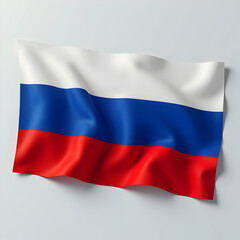 Naklejka premium HighResolution Russian Federation Flag Image Waving Fabric Texture National Symbol Patriotism Cut Out Transparent Png