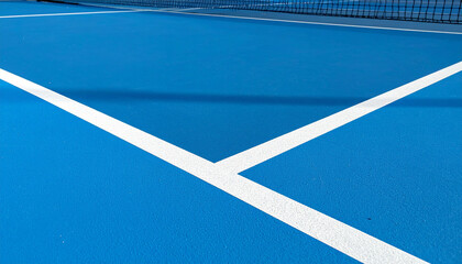  close up photo of blue tennis court 