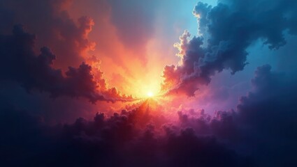 Fototapeta premium sunset in the clouds