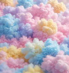 Fuzzy pink, blue, and yellow blend; dreamy, cotton candy effect  Ideal for wallpaper , wallpaper, pastel, design