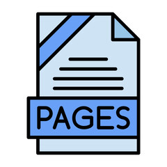PAGES File Format Vector Icon