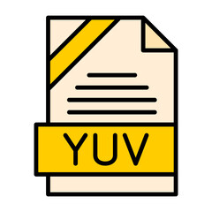 YUV File Format Vector Icon
