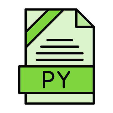 PY File Format Vector Icon