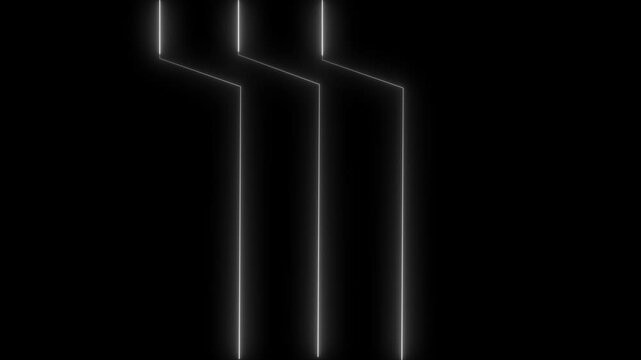 Neon line wave icon animated video