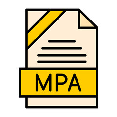MPA File Format Vector Icon