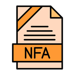 NFA File Format Vector Icon