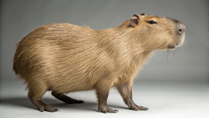 Capybara on studio background
