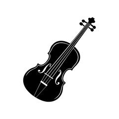 Fototapeta premium violin vector silhouette