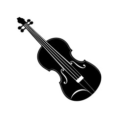Obraz premium violin vector silhouette