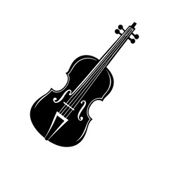 Fototapeta premium violin vector silhouette