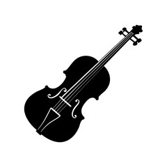 Obraz premium violin vector silhouette