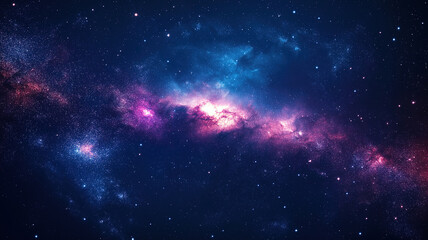 Naklejka premium Galaxy glowing in the night sky surrounded by stars creating a vast outer space universe scene