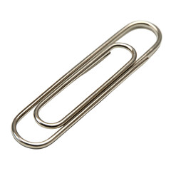 Silver Paperclip Top View &ndash; Realistic Design

