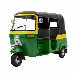 Explore India with this Green AutoRickshaw A Classic ThreeWheeler