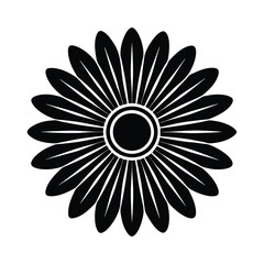 a daisy icon bright round center simple vector art silhouette