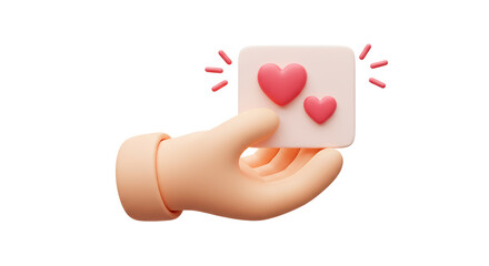 Isolated Hand Holding Heart Love Symbol Gesture