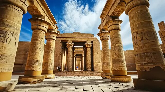 Exploring the Majestic Columns of Kom Ombo Temple: A Historical Egyptian Journey