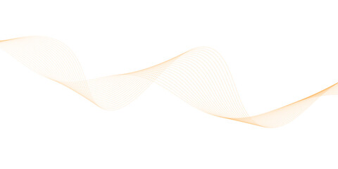 abstract vector orange wave lines on white background.