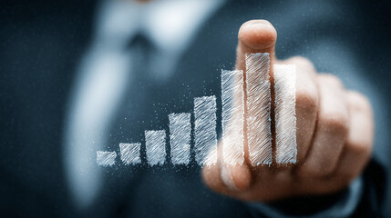 Concept of Growth with Graph Representation and Touching Finger in Business Setting