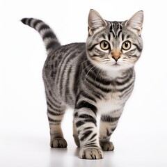 Fototapeta premium diferent realistic cat on white background
