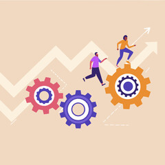 Business Team Meeting Illustration – Corporate Discussion Vector Art