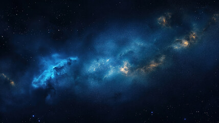 Fototapeta premium Dark blue sky dotted with countless stars, creating a serene and expansive cosmic view