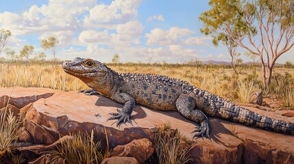 Australian Crocodile in the Wild