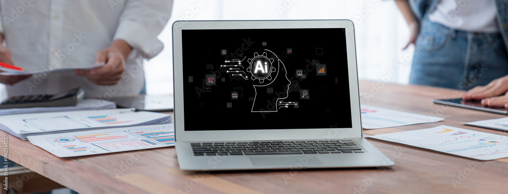 Aufkleber Generative AI virtual assistant tools for prompt engineer and user for ease of engage artificial intelligence AI technology help people to work with generative AI functions by prompting the AI brisk