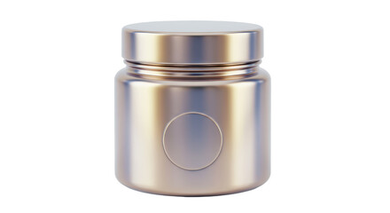 Isolated Holographic Jar with Blank Label