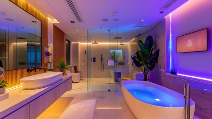 Technology smart bedroom with digital ceiling stars and sleep aid 