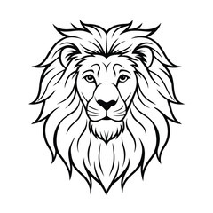 a detailed lion majestic mane vector art silhouette 