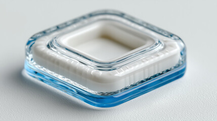 Hyper-Realistic Transparent Touchscreen Design Element on Soft Background for Digital Displays and Technology Applications