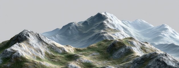 Discover intricate hills and mountains crafted with fine lines, creating a captivating and realistic landscape for decor