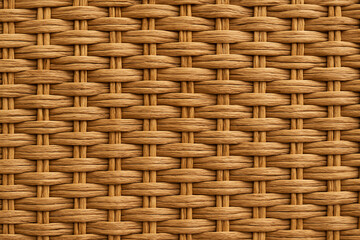A close-up view of intricately woven natural material, showcasing a warm, earthy tone. Perfect for backgrounds, designs, or presentations that emphasize texture and craftsmanship.