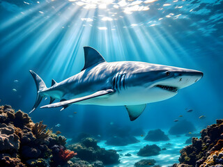 Fototapeta premium great white shark