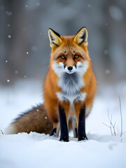 Obraz premium red fox vulpes