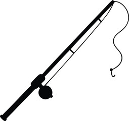 Fishing rod icon vector. fishing illustration sign. 