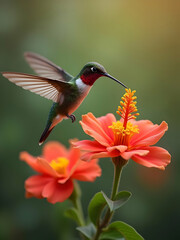 hummingbird on flower
