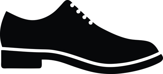 Mens shoe icon. Vector illustration, flat design.