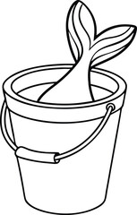 bucket glyph outline icon