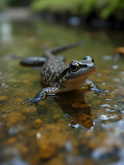 Fototapeta premium frog in water