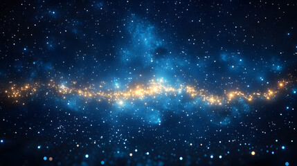 Fototapeta premium Illuminated constellation in a night sky with sparkling white stars and dark cosmic backdrop
